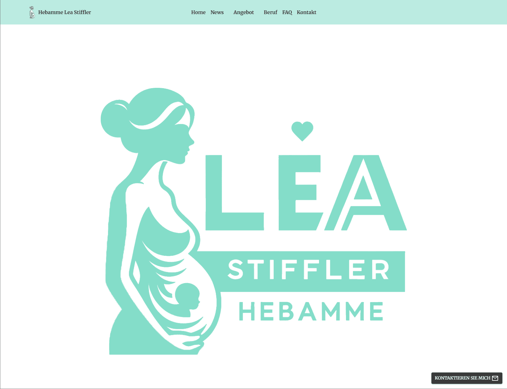 Mockup der Website von Hebamme Lea Stiffler